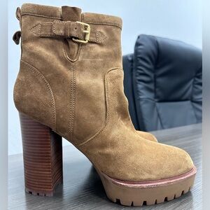 Veronica Beard Hannigan Suede Heeled Boots